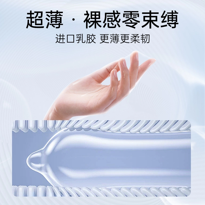 名流 玻尿酸避孕安全套 超薄裸入  水润高潮