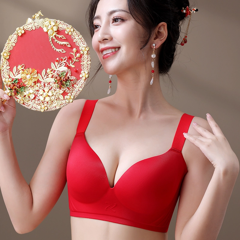 浪莎 大胸显小内衣调整型全罩杯薄款无痕上托聚拢收副乳防下垂文胸 女款
