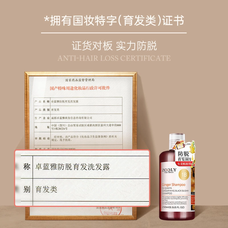 卓蓝雅   生姜洗发水洗护套装  控油蓬松