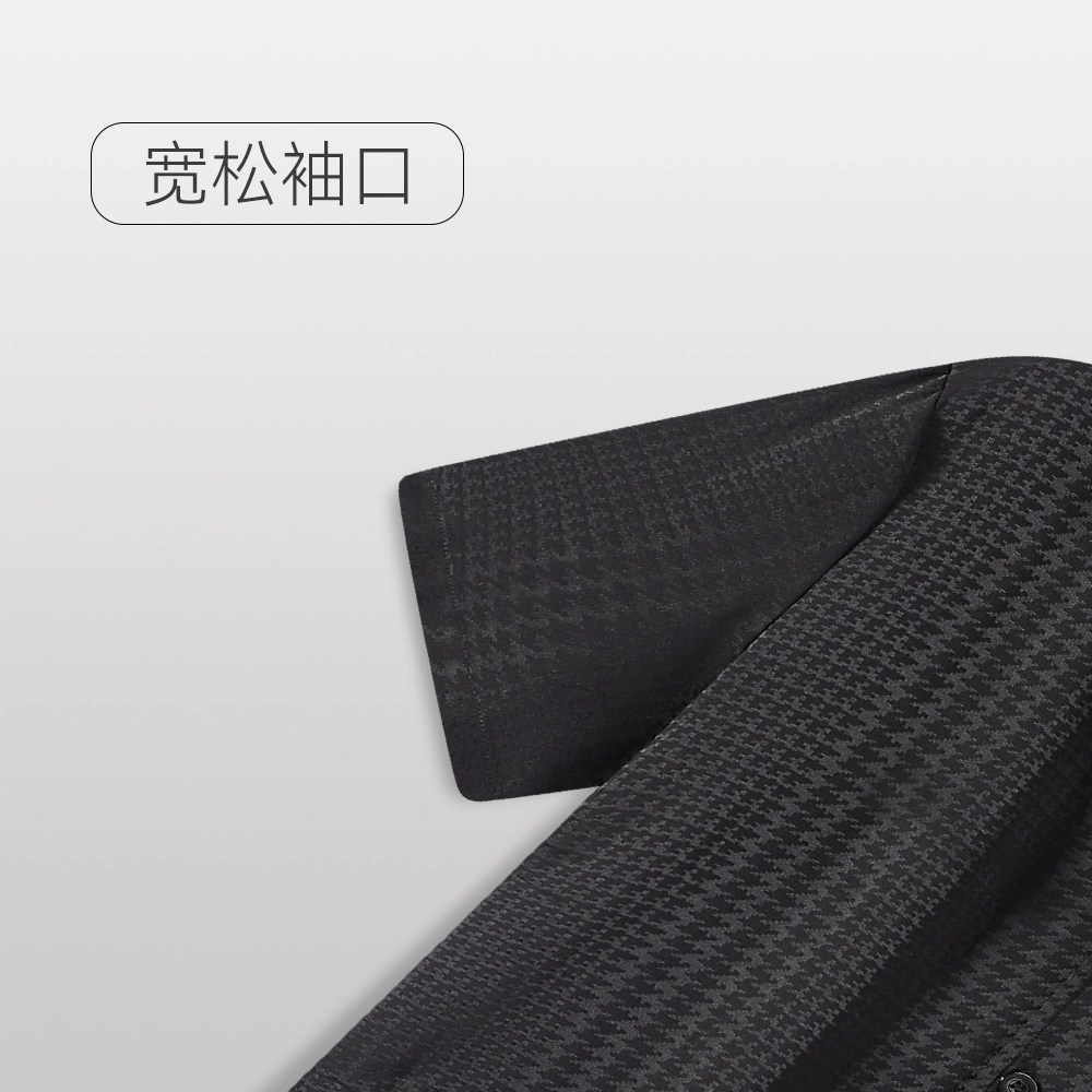 宫蝶 休闲家居服可外穿开衫舒适短袖三分裤睡衣套装 男款 黑色