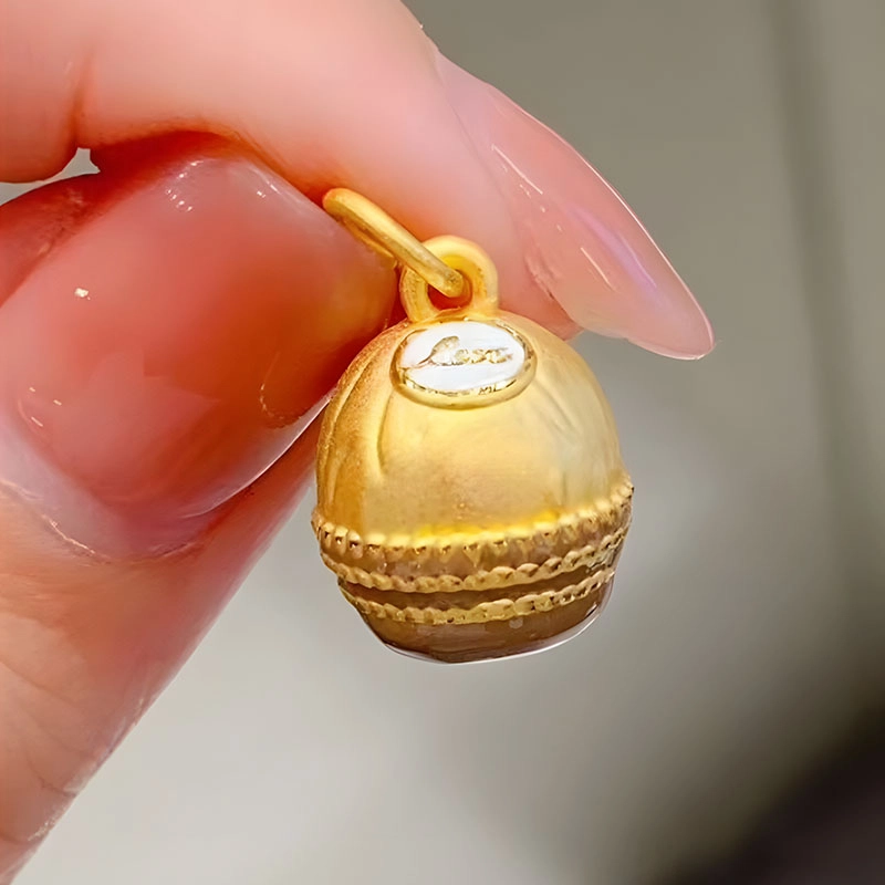 完美爱 经典金莎巧克力项链 趣味可爱朱古力颈饰 足金 一口价 黄金吊坠 女款