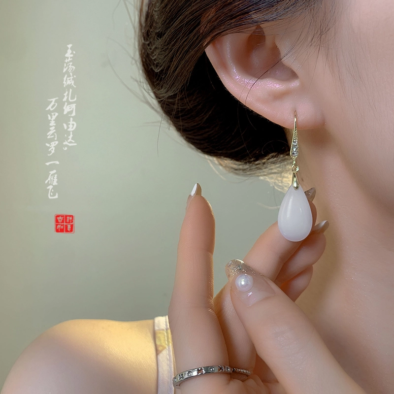 暖瞳 新中式复古旗袍高级感国风汉服 合金 耳环 女款