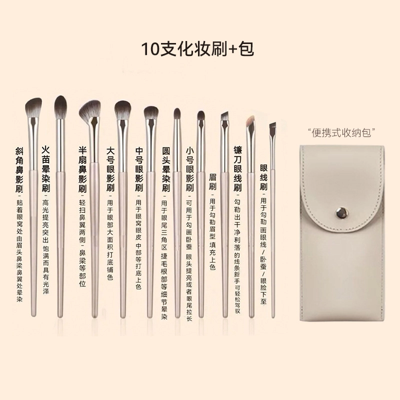 几多萌  鎏金眼部软毛化妆刷 修容