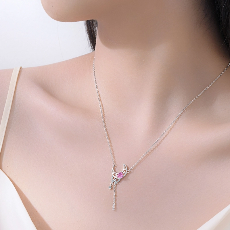 恋朵 超仙时尚 星月蝴蝶 流苏锁骨链 合金 项链 女款