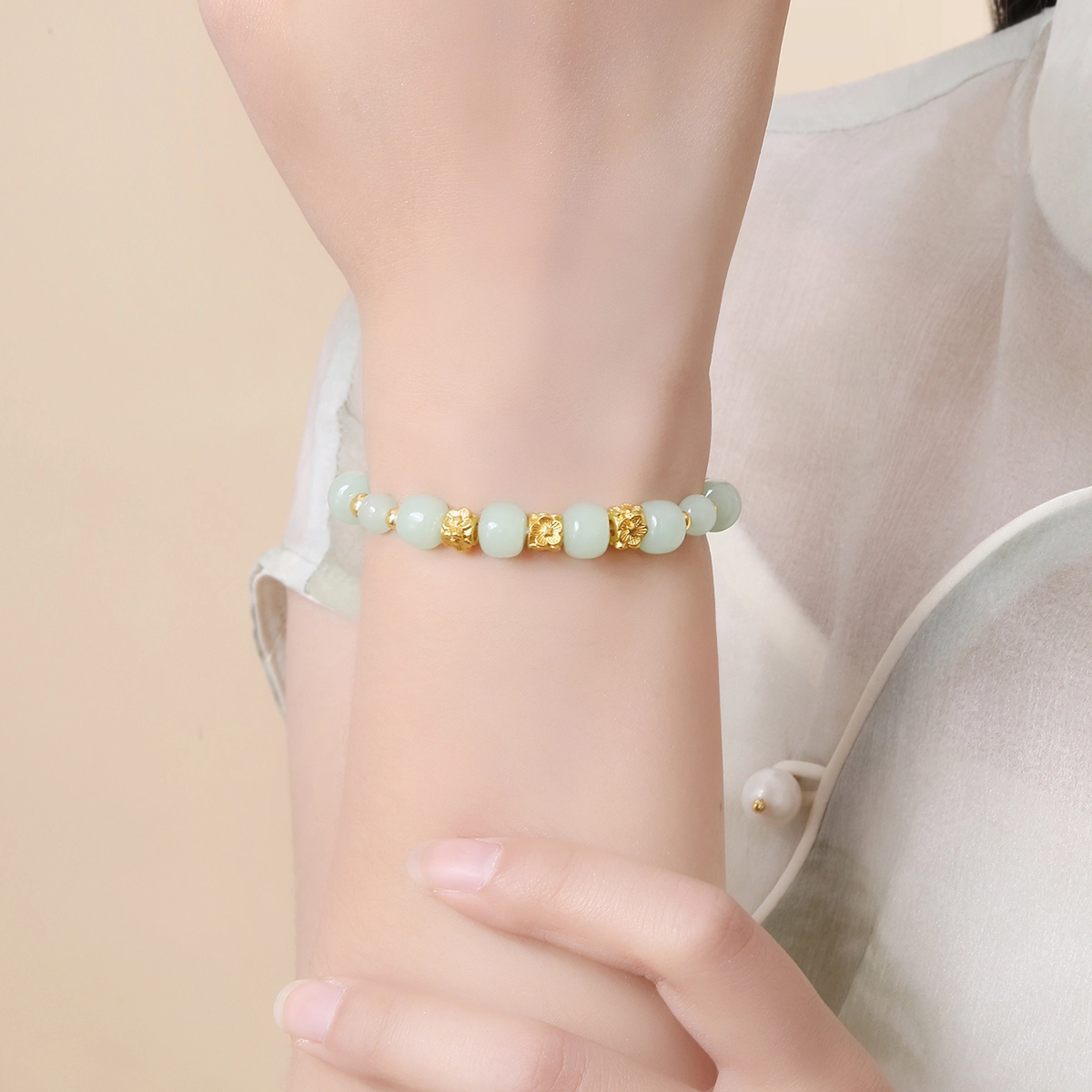 恋朵 新中式 花朵转运珠 轻奢优雅高级感 琉璃 手串 女款