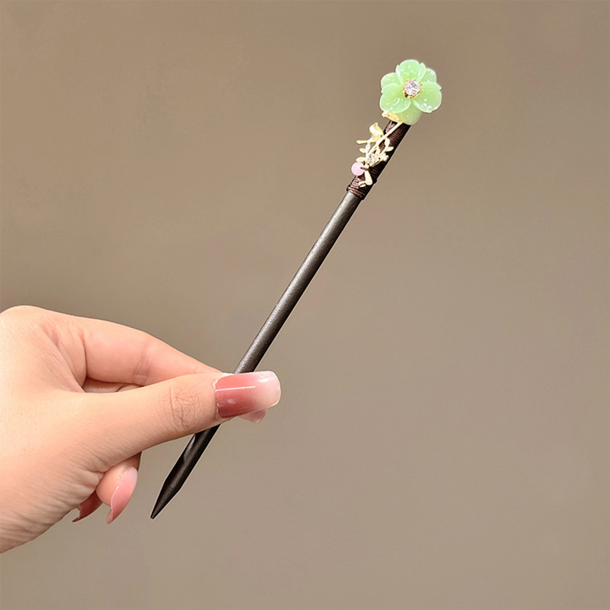 贯古今 古风日常汉服盘发发饰配旗袍发钗簪子 木制 发簪 女款