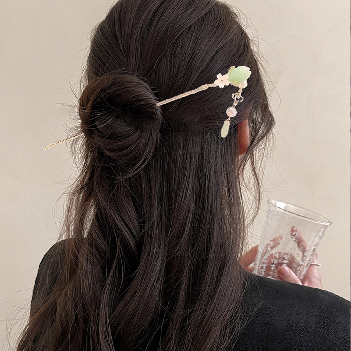 贯古今 高级感古风汉服发饰盘头发子复古百搭流苏丸子头头饰发 合金 发簪 女款