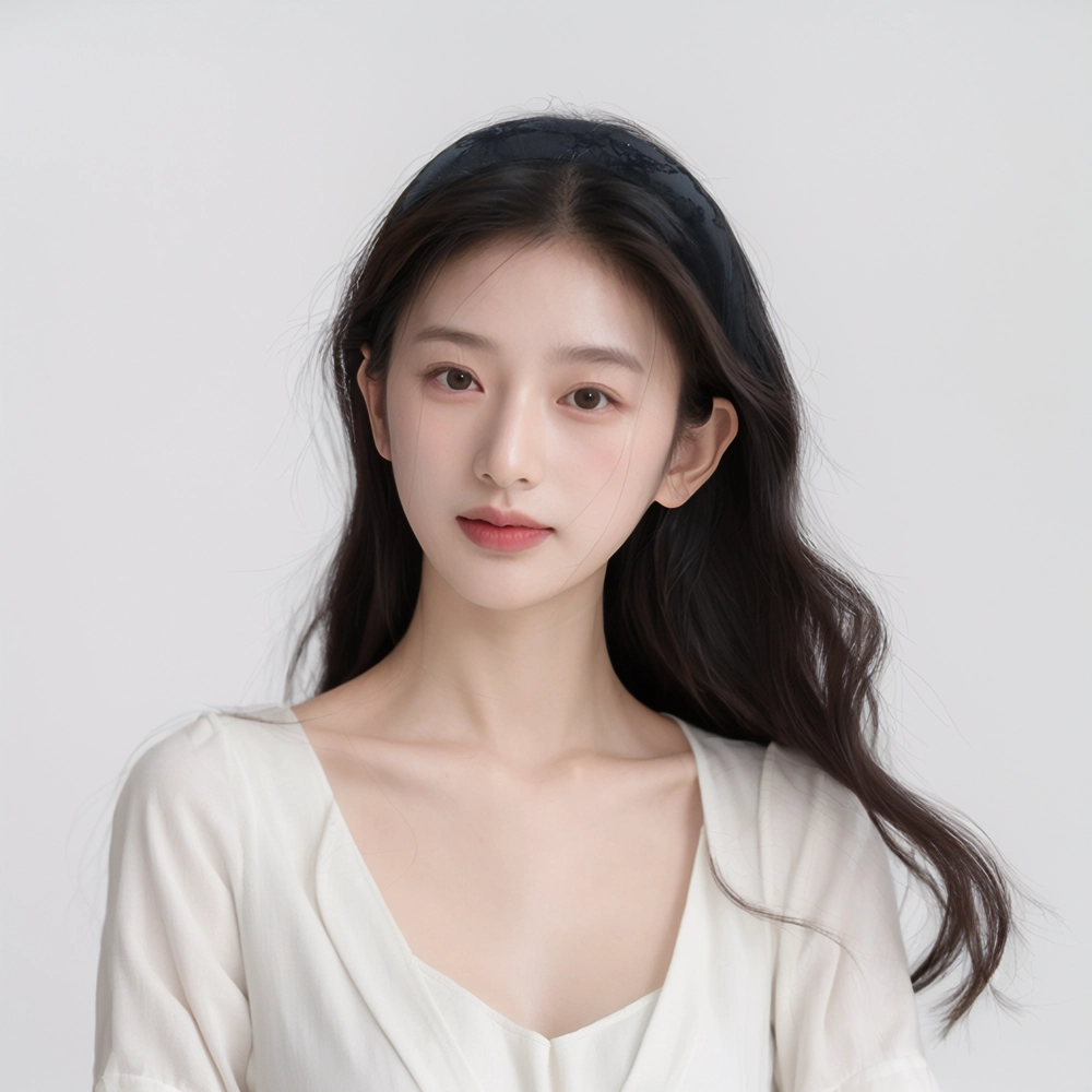 贯古今 新款高级感缎面压发高颅顶国风丝绒印花气质显脸小女发饰头箍 布艺 发箍 女款