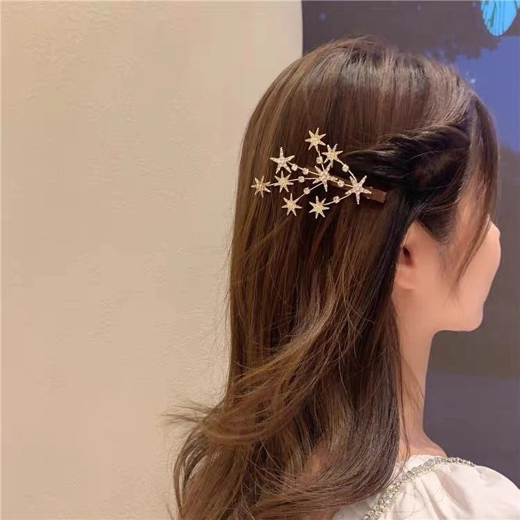 贯古今 韩版满天星侧边边夹森系发卡仙女夹子头饰 发夹 女款