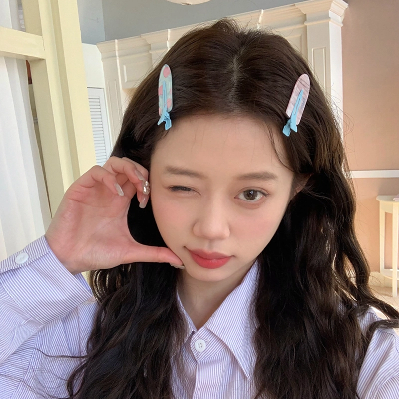 贯古今 水果系列葡萄樱桃无痕鸭嘴可爱甜美少女刘海侧边夹 发夹 女款
