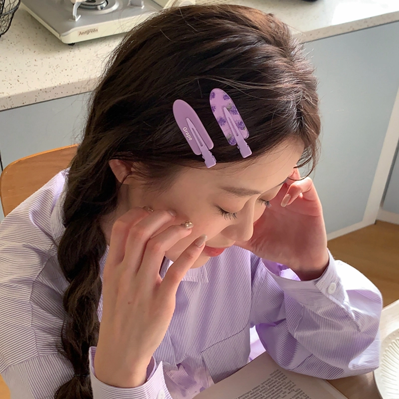 贯古今 水果系列葡萄樱桃无痕鸭嘴可爱甜美少女刘海侧边夹 发夹 女款