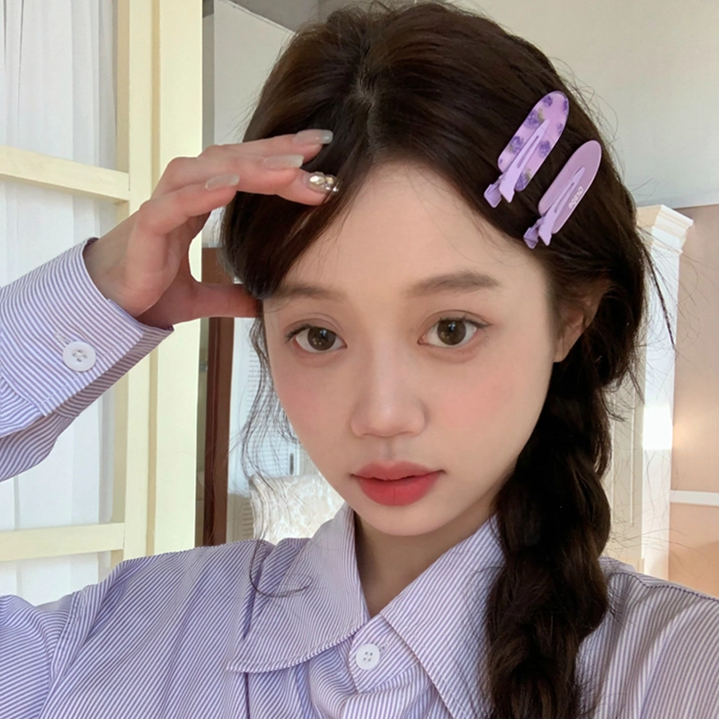 贯古今 水果系列葡萄樱桃无痕鸭嘴可爱甜美少女刘海侧边夹 发夹 女款