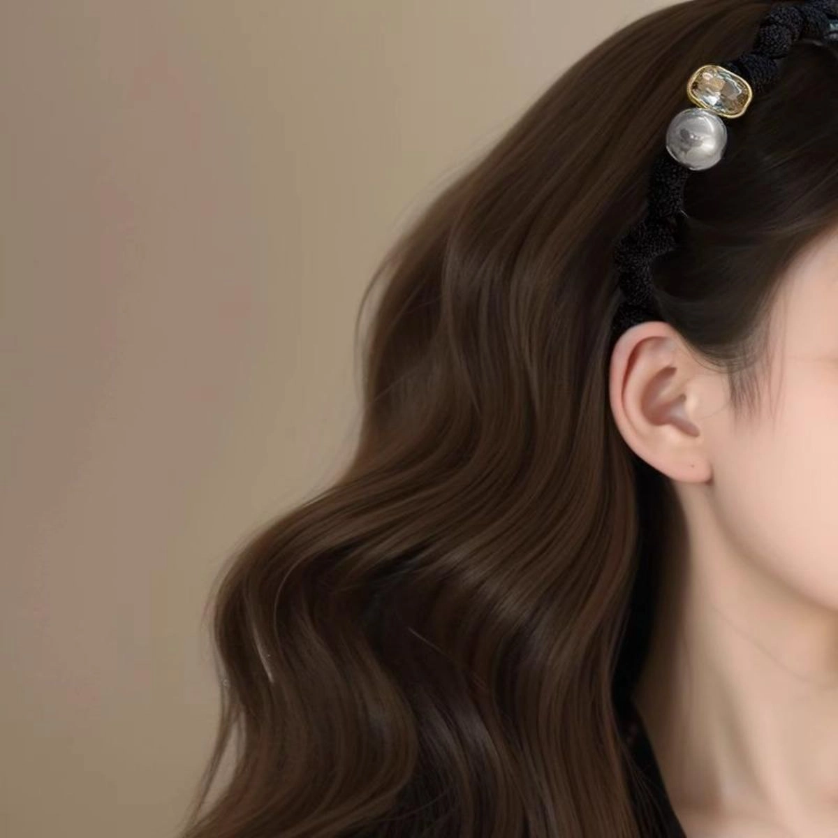 贯古今 高级感简约防滑带齿 亚克力 发箍 女款