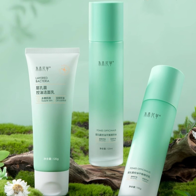 水木花草 层孔菌心跳礼盒装护肤套装 维稳保湿