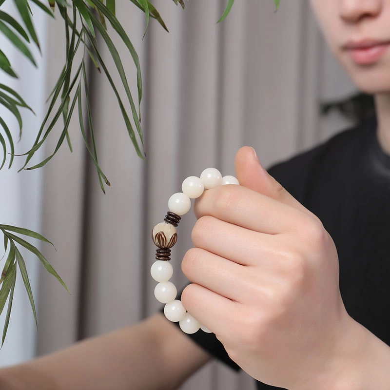 月印百川 宝莲菩提佛珠 新中式国风转运念珠首饰手环 简约设计文玩手把件 菩提根 手串 男女同款情侣款