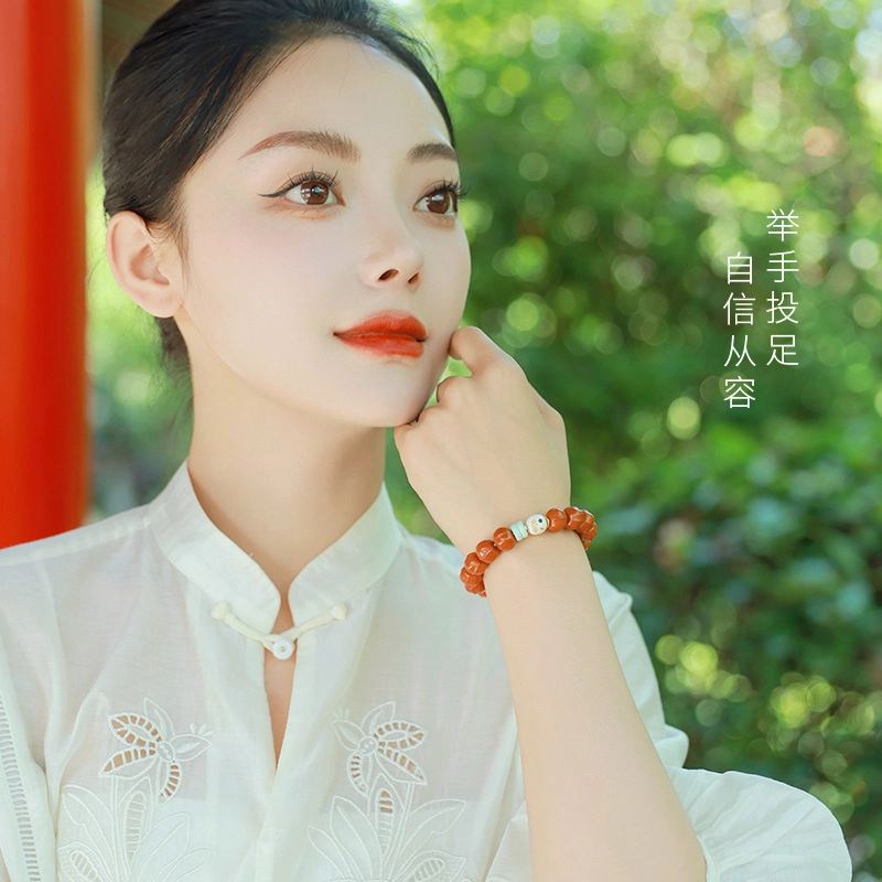 【福运常来】 月印百川 复古中式国潮设计招财纳福转运文玩 诸事顺遂平安喜乐 日常出行逛街百搭手饰 猴头核桃 核桃类手串 男女同款情侣款