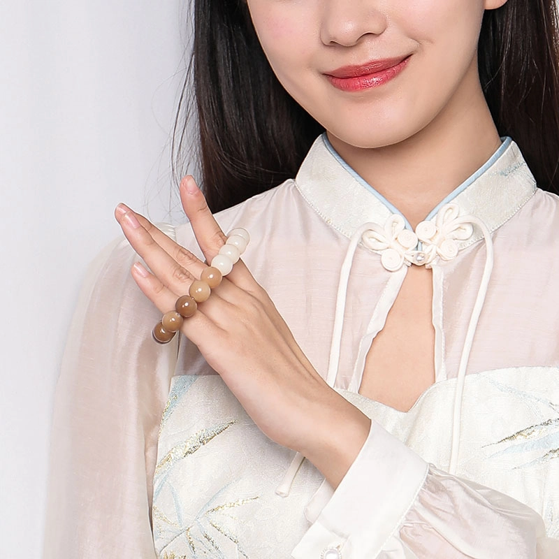 月印百川 绕指柔多宝菩提根挂件首饰 平安转运手链 情侣饰品闺蜜礼物礼盒手环手饰 月印百川 渐变多宝文玩佛珠 手串 女款