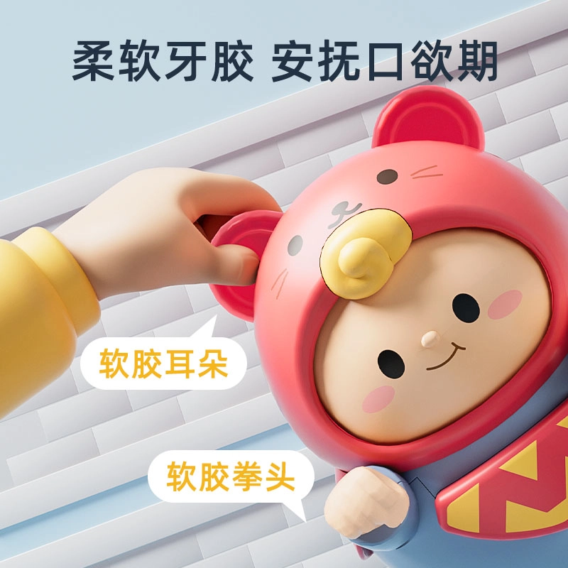 顽兔 超人不倒翁 早教益智玩具 宝宝抬头练习