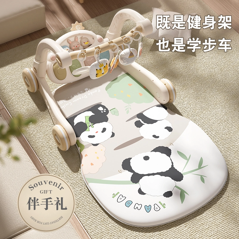 顽兔 脚踏钢琴健身架 学步车二合一 早教益智玩具