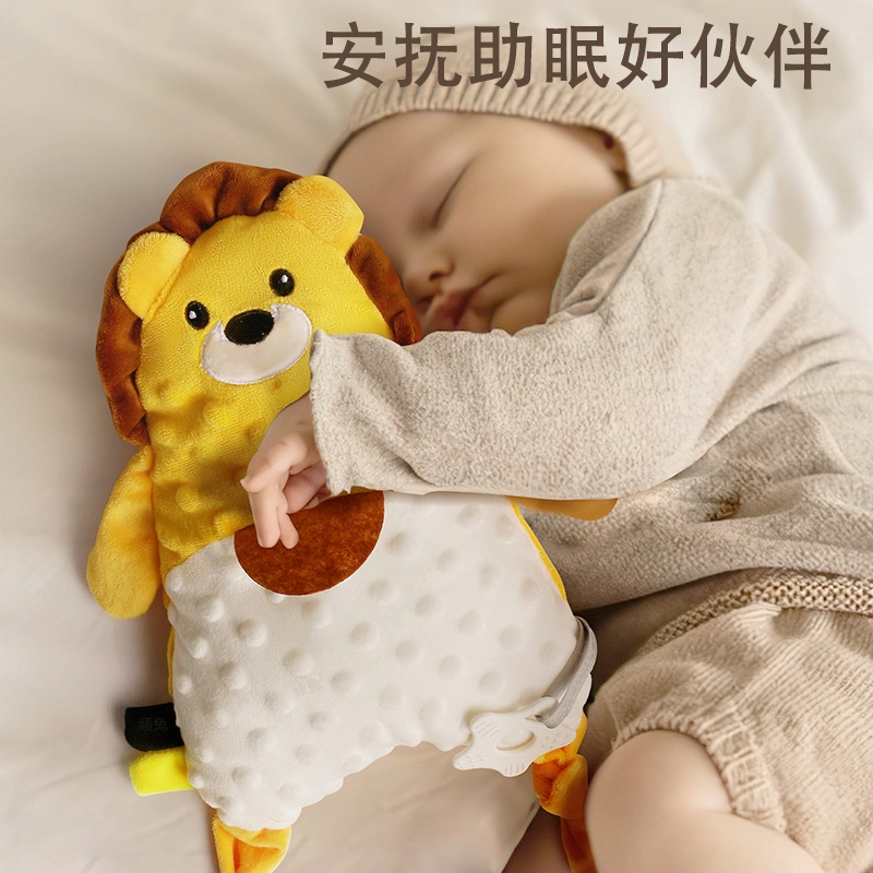顽兔 安抚玩偶 可咬豆豆绒 早教益智玩具