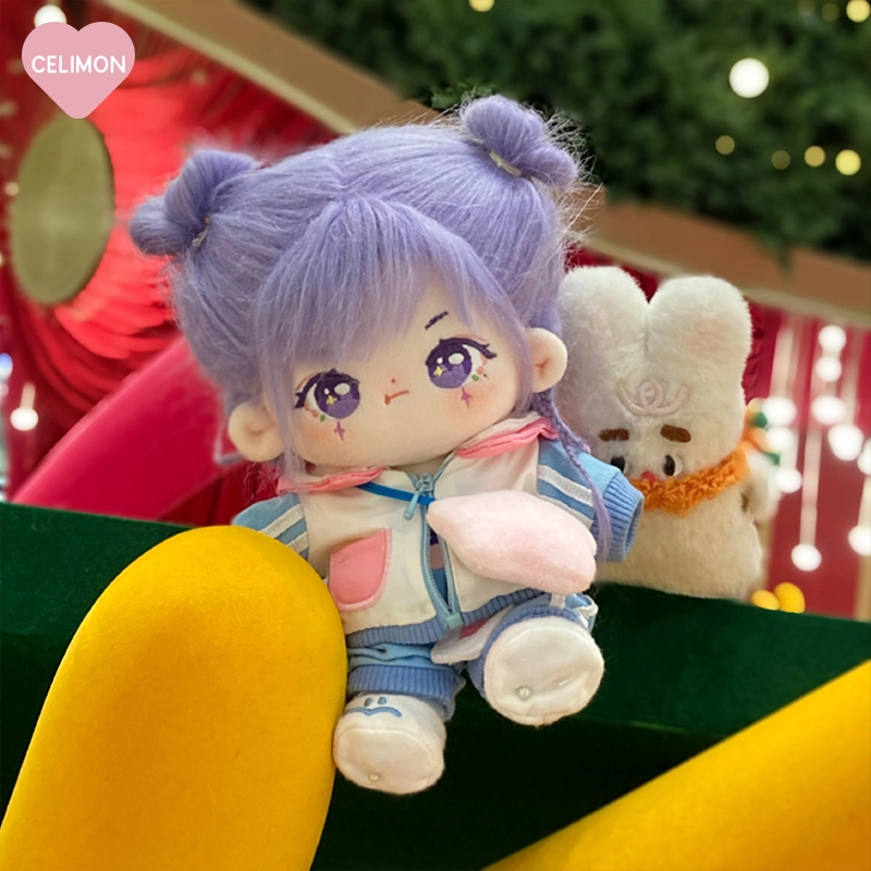 禧乐萌 品牌原创娃 炸毛魔女白兔酥 棉花娃娃 换装 又骨架 玩偶 毛绒公仔