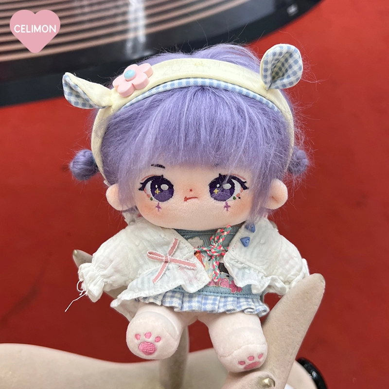 禧乐萌 品牌原创娃 炸毛魔女白兔酥 棉花娃娃 换装 又骨架 玩偶 毛绒公仔
