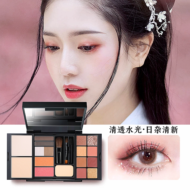 拉雅时代 中国风彩妆盘 眼影盘 哑光易上色自然 大地奶茶棕红棕色 腮红修容一体综合盘新手日常妆