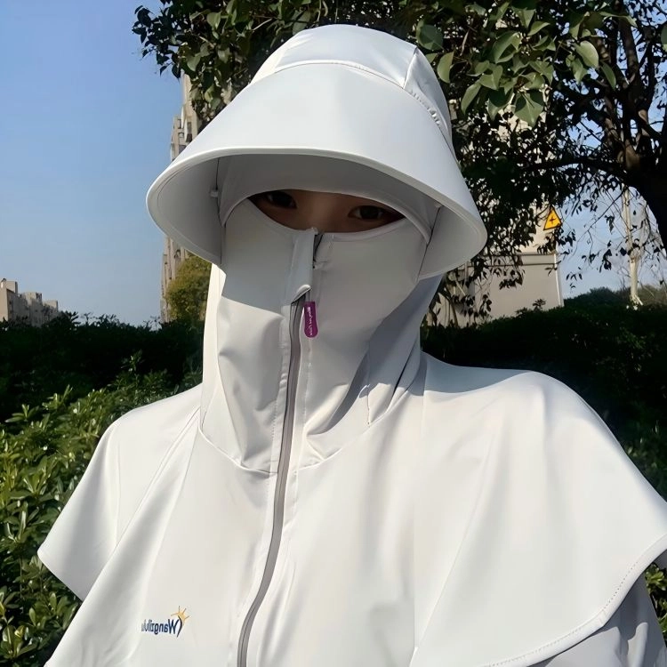 名媛黛丽 面罩一体 锦纶 防晒帽 女款