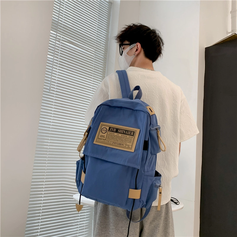 出行必备 大容量旅游背包 通勤包包 时尚旅行日系休闲女生潮流 尼龙 书包背包双肩包 多色 男女同款情侣款