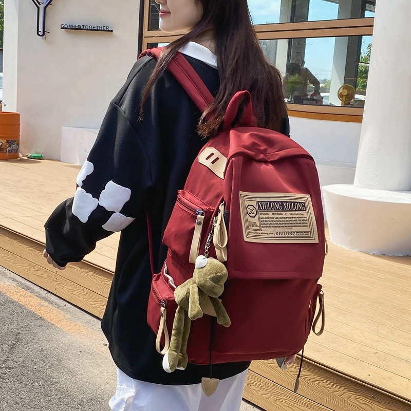 出行必备 大容量旅游背包 通勤包包 时尚旅行日系休闲女生潮流 尼龙 书包背包双肩包 多色 男女同款情侣款