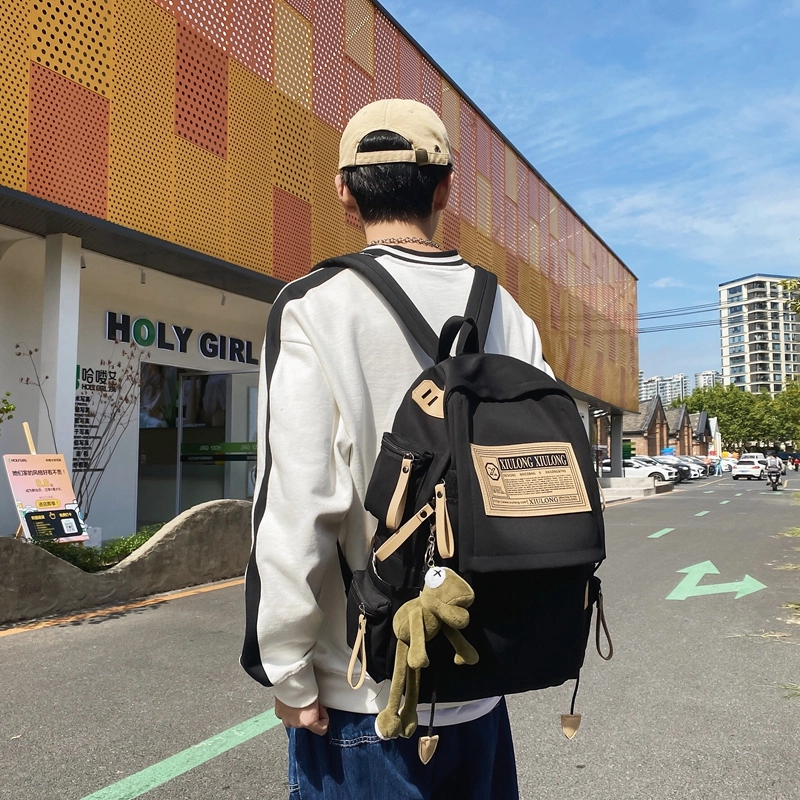 出行必备 大容量旅游背包 通勤包包 时尚旅行日系休闲女生潮流 尼龙 书包背包双肩包 多色 男女同款情侣款