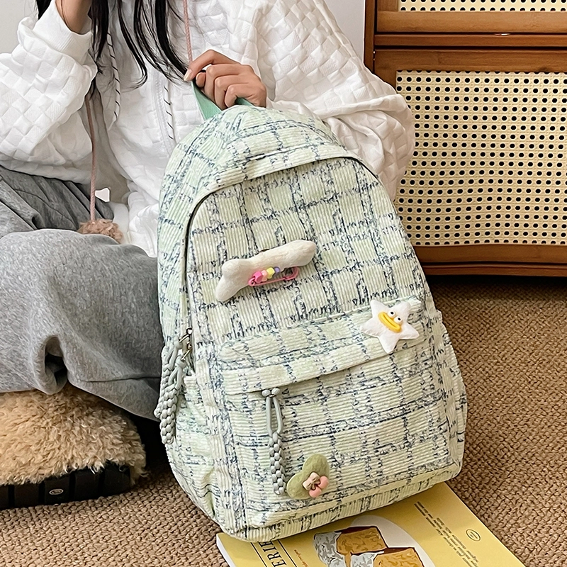 小众设计 高级质感 韩版女轻便大容量 高级感 通勤包包 涤纶 双肩包背包 出行必备 男女同款情侣款 多色