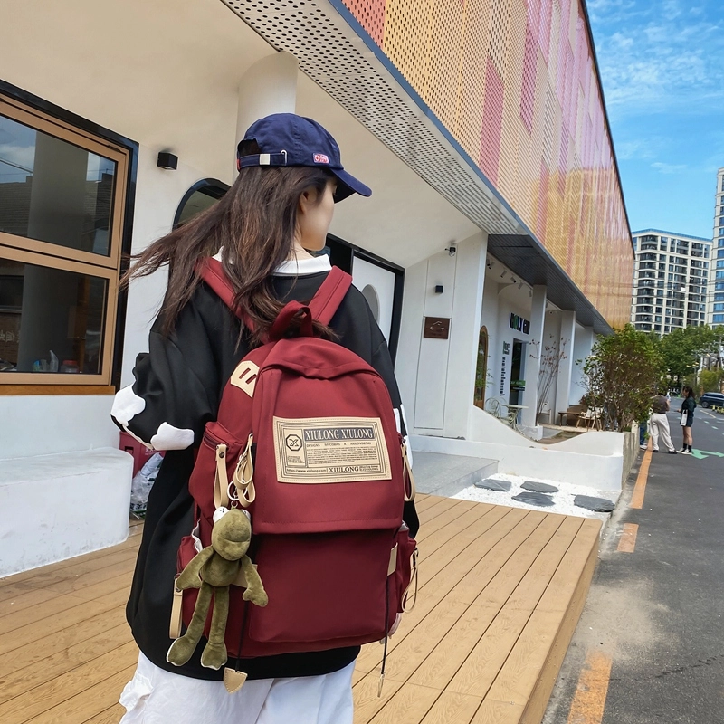 出行必备 大容量旅游背包 通勤包包 时尚旅行日系休闲女生潮流 尼龙 书包背包双肩包 多色 男女同款情侣款