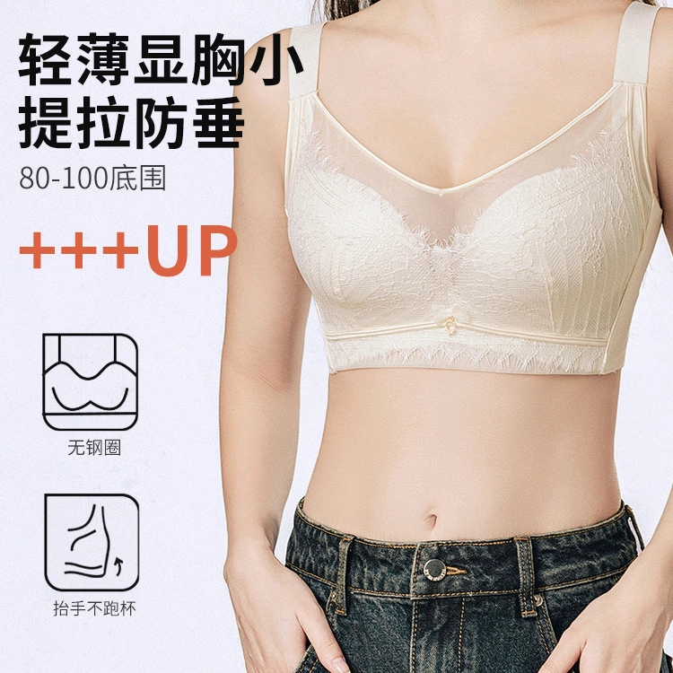 花蔓色 大胸显小调整型收副乳防下垂聚拢文胸 女款