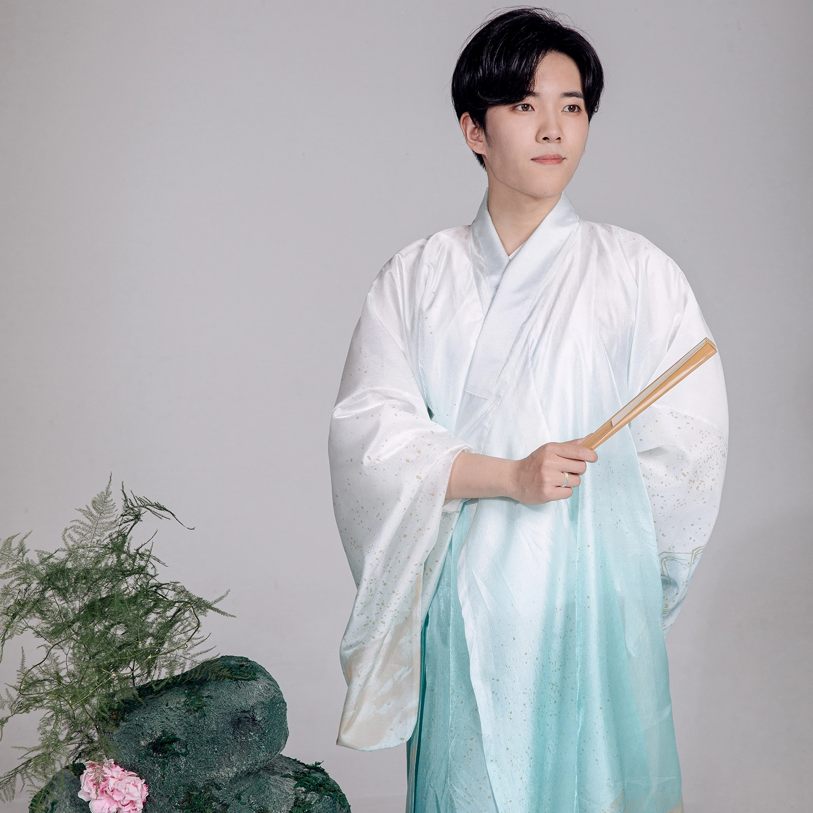 吉珂 爱情萌芽情侣对戒一对 小众设计森系叶子爱心戒指花芽设计开口指环精致微镶锆石戒指告白表白情侣 学生 精美礼盒
