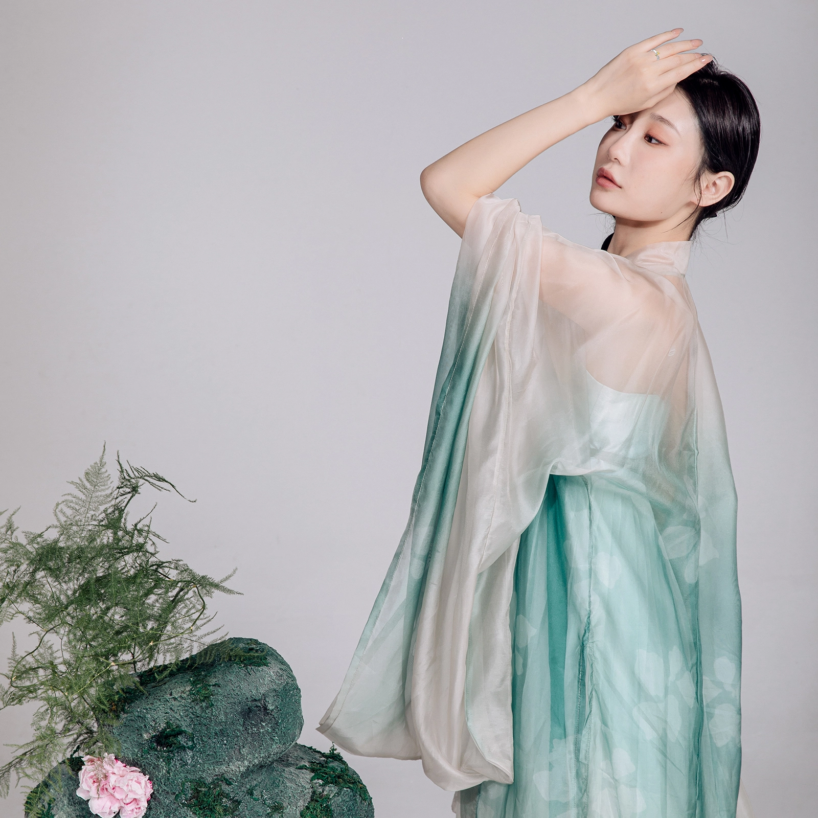 吉珂 爱情萌芽情侣对戒一对 小众设计森系叶子爱心戒指花芽设计开口指环精致微镶锆石戒指告白表白情侣 学生 精美礼盒