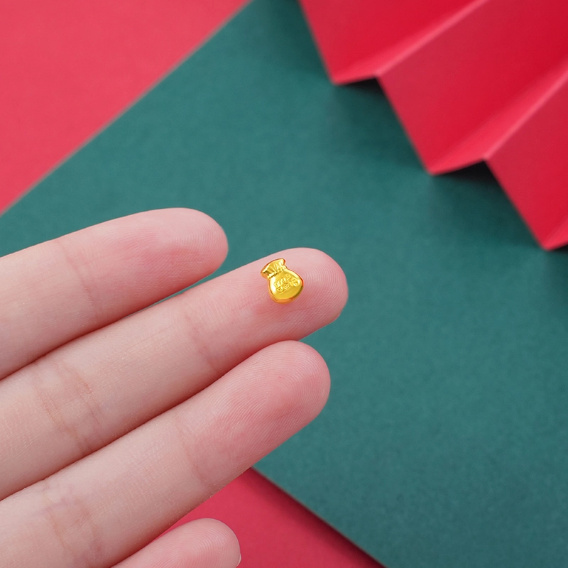 老庆云银楼 金福袋金豆 简约时尚个性精致 小众轻奢收藏储蓄储值攒钱纪念豆豆 足金 按克计价 其他黄金 男女同款情侣款