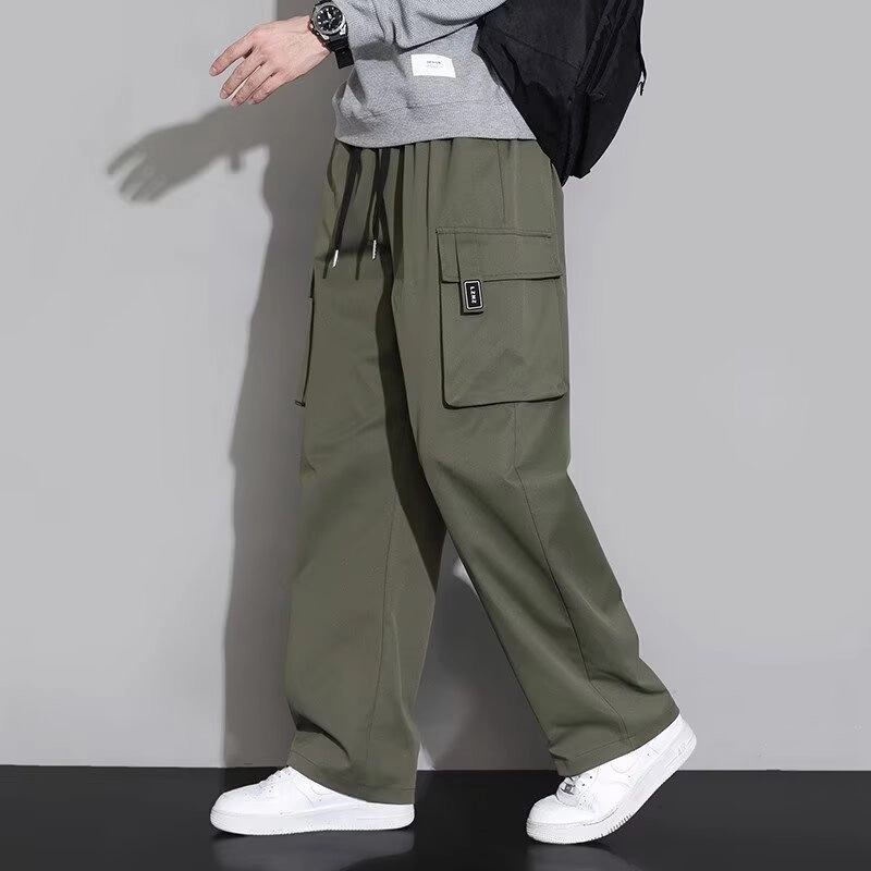 虫小绿 美式复古宽松设计百搭舒适潮流时尚运动休闲裤 男女同款