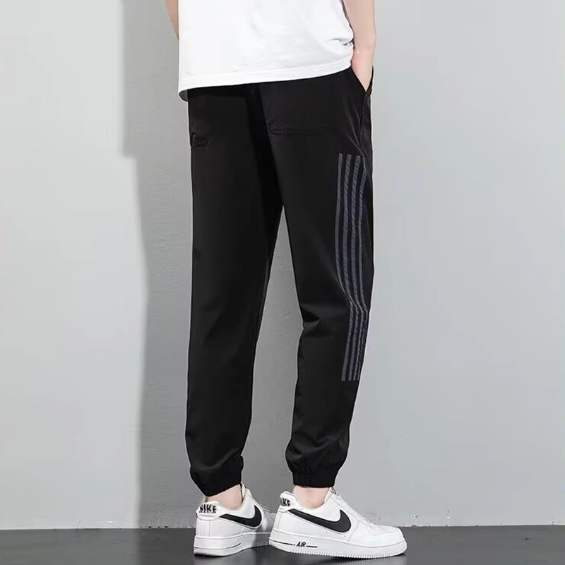虫小绿 凉感宽松舒适透气百搭潮牌运动时尚九分束脚休闲裤 男女同款