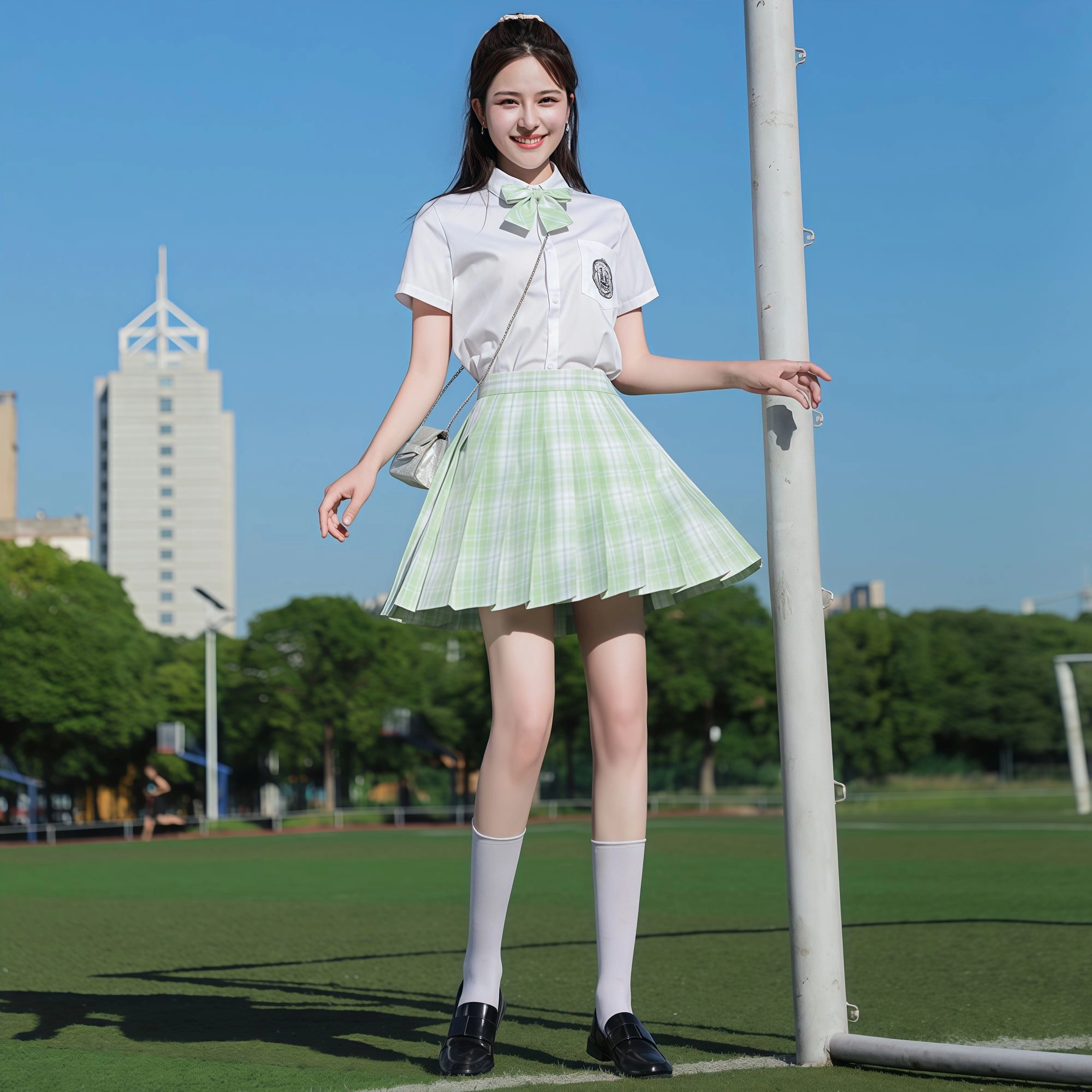 海獭 短裙校园流行元素轻盈制服 女款