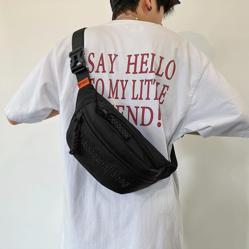 醇龙 单肩包简约百搭时尚纯色轻便尼龙多功能休闲男女胸包 多色