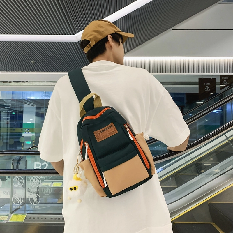 醇龙 胸包 男女同款 大学生简约旅行高中初中生 尼龙 多色