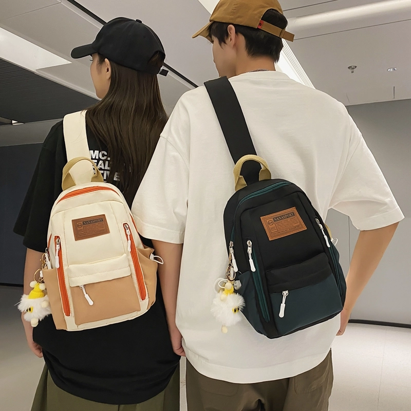 醇龙 胸包 男女同款 大学生简约旅行高中初中生 尼龙 多色