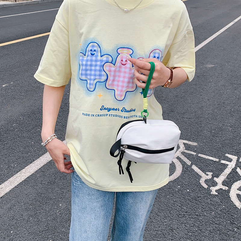 醇龙 简约时尚百搭 帆布 帆布包斜挎包 男女同款情侣款 绿色/黑色/白色/红色/蓝色