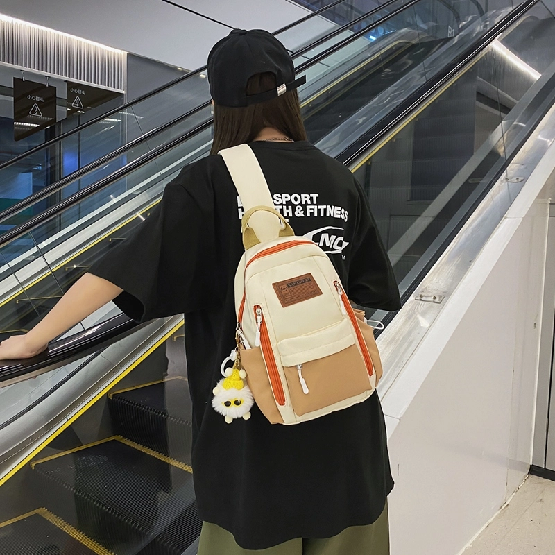 醇龙 胸包 男女同款 大学生简约旅行高中初中生 尼龙 多色