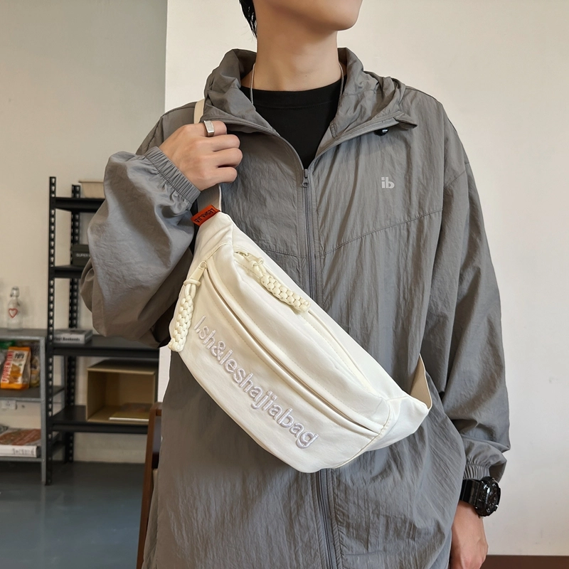 醇龙 单肩包简约百搭时尚纯色轻便尼龙多功能休闲男女胸包 多色