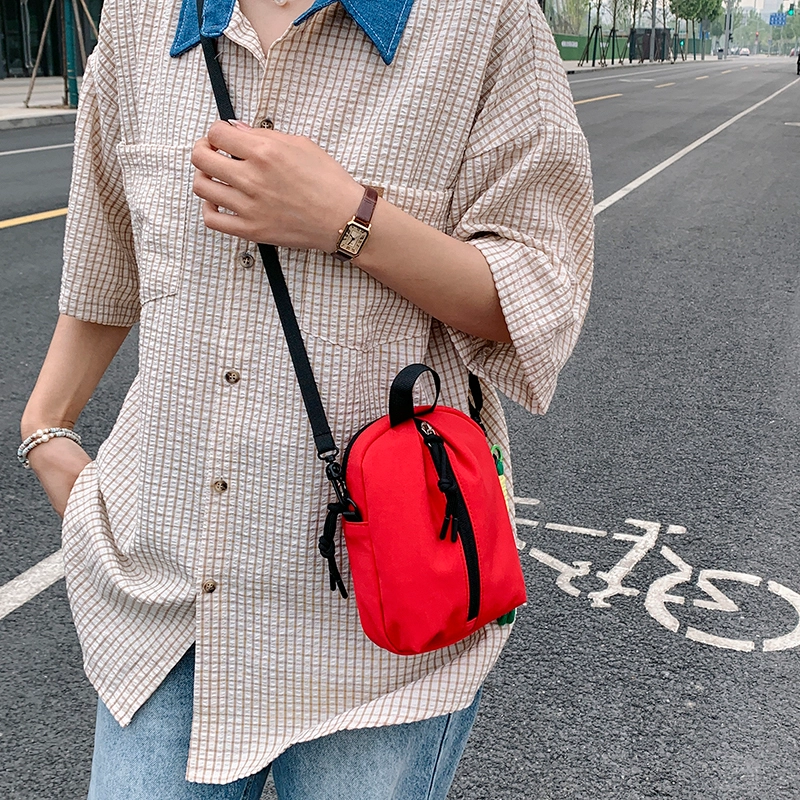 醇龙 简约时尚百搭 帆布 帆布包斜挎包 男女同款情侣款 绿色/黑色/白色/红色/蓝色