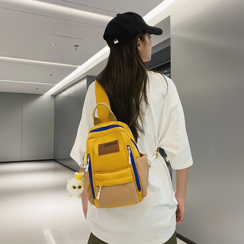 醇龙 胸包 男女同款 大学生简约旅行高中初中生 尼龙 多色