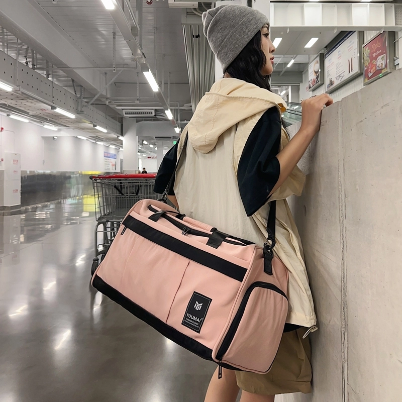 醇龙短途旅行包女行李包男女大容量轻便手提待产包游泳收纳袋运动健身包多色男女款尼龙