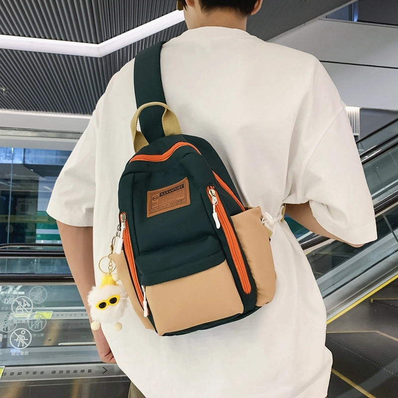 醇龙 胸包 男女同款 大学生简约旅行高中初中生 尼龙 多色